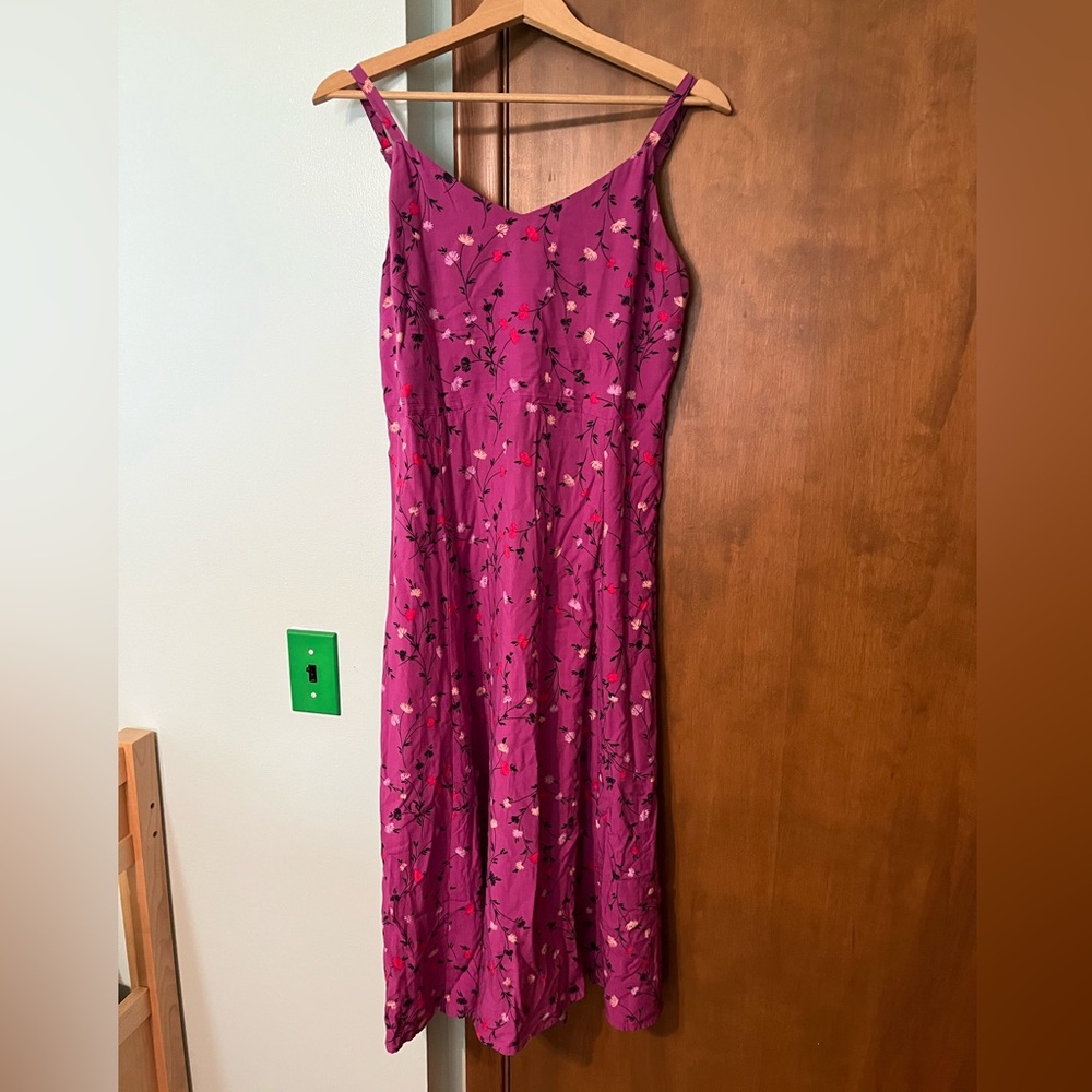 GAP magenta floral midi sundress